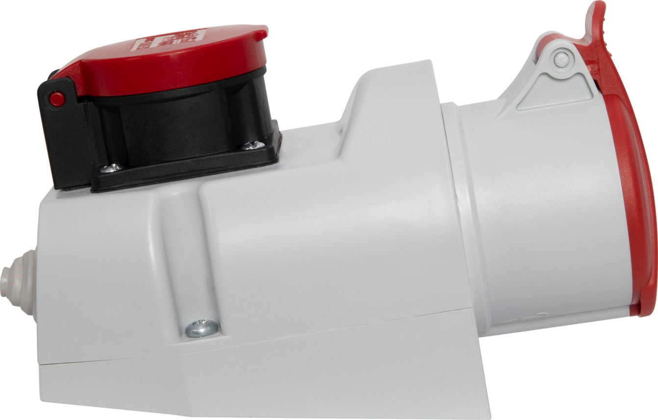 Kombi-Wandsteckdose mit CEE 400V/16A und T25 5-polig IP44 - Produktansicht