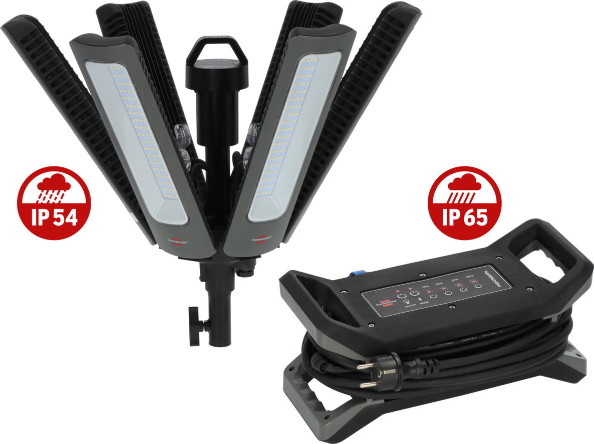 360° LED Baustrahler Set – bestehend aus LED Baustrahler 275W 9171652300, Bau-Teleskop Stativ 1170310040 und Transporttasche 9171990105
 - Produktansicht