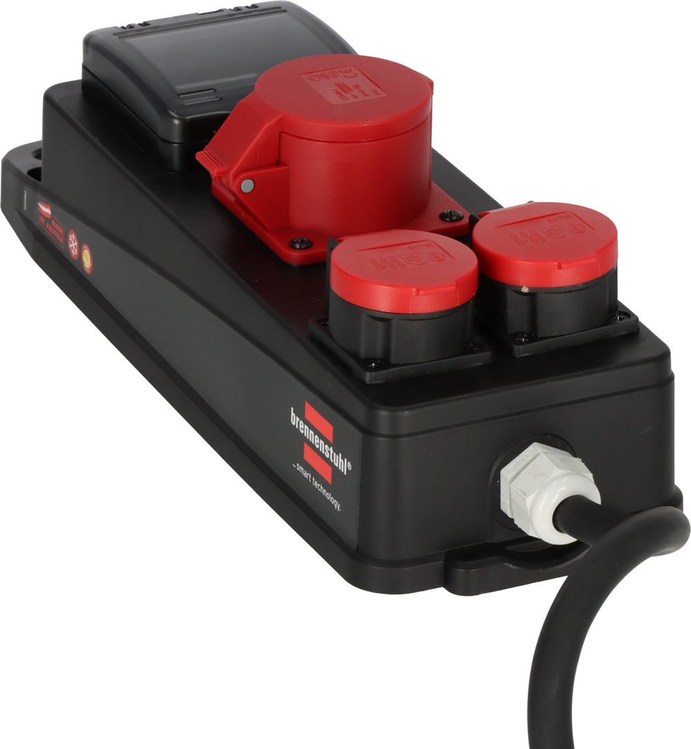 CEE/5 Adapter BSV P LS 400V/32A auf 400V/16A, 1x CEE 16A + 2x T25, CEE 32A Stecker, 1m H07RN-F 5G2,5 schwarz *CH* - Produktansicht