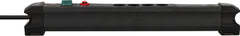 Premium-Line Steckdosenleiste 4-fach (Typ T13) mit 2x USB C PD 65W und USB A 18W schwarz, 3m H05VV-F 3G1,5 - Produktansicht