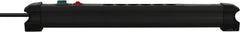 Premium-Line Steckdosenleiste 6-fach (Typ T13) mit 2x USB C PD 65W und USB A 18W schwarz, 3m H05VV-F3G1,5 - Produktansicht