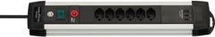 Premium-Alu-Line Steckdosenleiste 6-fach (Typ T13) mit 2x USB C PD 65W und USB A 18W, 3m H05VV-F3G1,5 - Produktbild