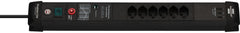 Premium-Line 60.000A Überspannungsschutz-Steckdosenleiste 6-fach (Typ T13) mit 2x USB C PD 65W und 1x USB A 18W schwarz, 3m H05VV-F 3G1,5 - Produktbild