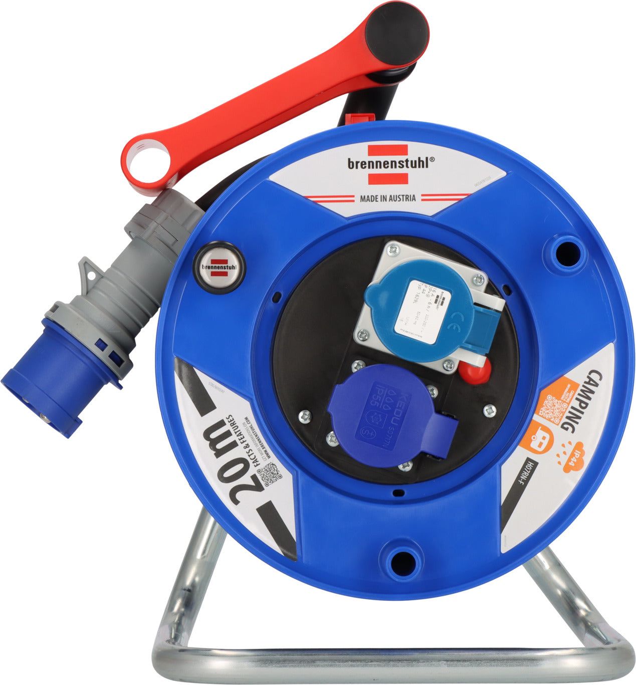Garant CEE/3 Camping-Kabeltrommel ST 240 IP44, 1x CEE 16A/230V, 1x Typ T23 (IP55), 20m H07RN-F 3G2.5 - Produktansicht