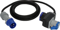 Camping CEE Verlängerungskabel IP44 3m schwarz H07RN-F 3G2,5 CEE-Stecker, Winkelkupplung 230V/16A - Produktansicht