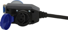 Camping CEE Verlängerungskabel IP44 10m schwarz H07RN-F 3G2,5 CEE-Stecker, Winkelkupplung 230V/16A - Produktansicht