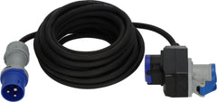 Camping CEE Verlängerungskabel IP44 10m schwarz H07RN-F 3G2,5 CEE-Stecker, Winkelkupplung 230V/16A - Produktansicht