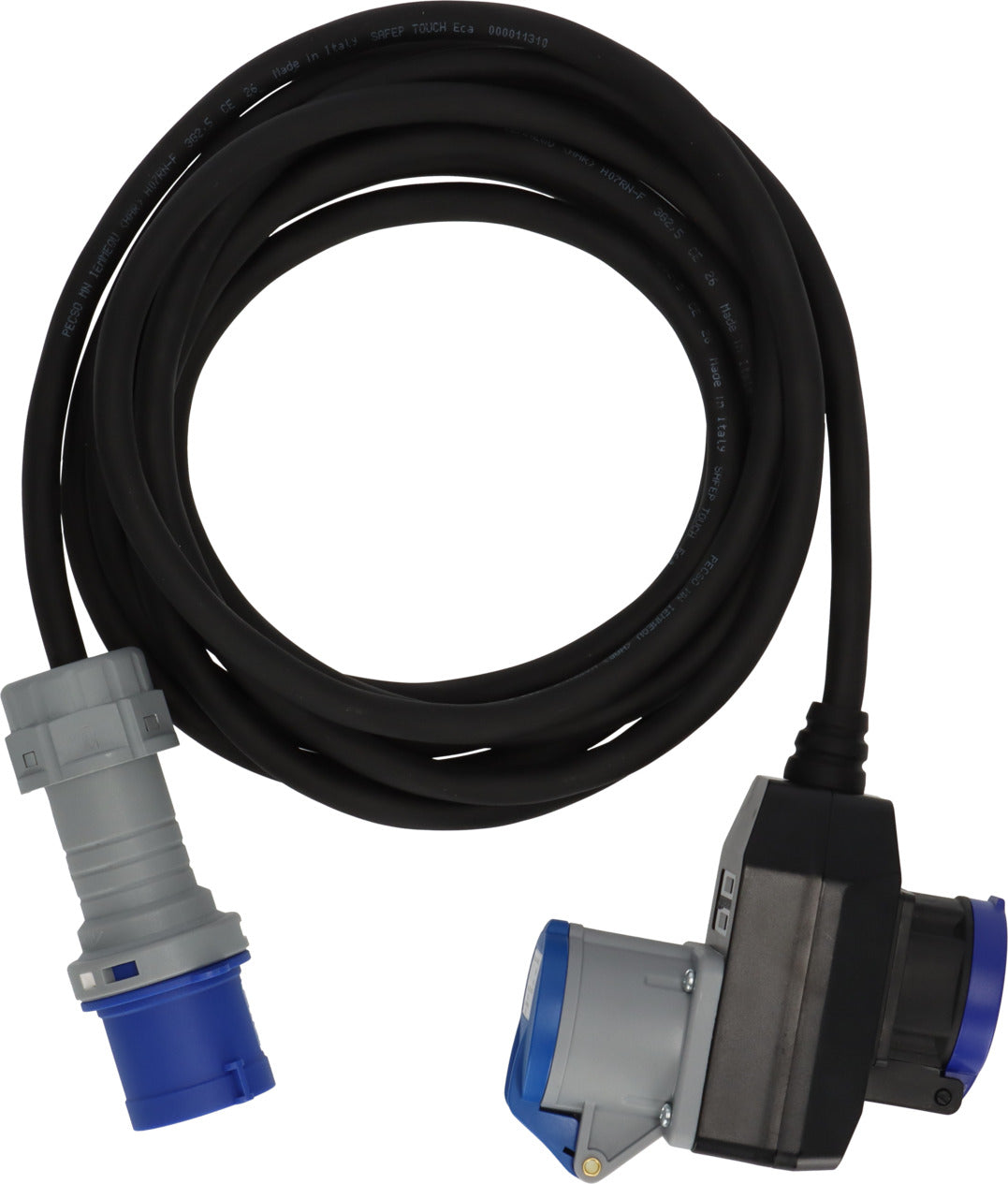 Camping CEE Verlängerungskabel IP44 10m schwarz H07RN-F 3G2,5 CEE-Stecker, Winkelkupplung 230V/16A - Produktbild
