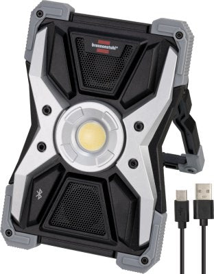 Akku LED Arbeitsstrahler RUFUS 3010 MA, 3000lm, IP65, mit Bluetooth Lautsprecher