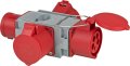 Kreuzverteiler CEE400V/32A 3fach Stecker CEE + 3x Steckdosen CEE     - Produktbild