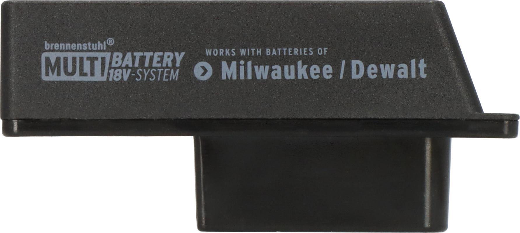 Brennenstuhl Adapter für LED Baustrahler im Brennenstuhl Multi Battery 18V System für die Nutzung von Milwaukee/Dewalt Akkus - Produktansicht