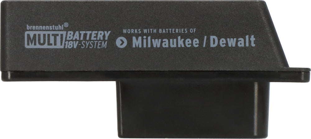 Brennenstuhl Adapter für LED Baustrahler im Brennenstuhl Multi Battery 18V System für die Nutzung von Milwaukee/Dewalt Akkus - Produktansicht