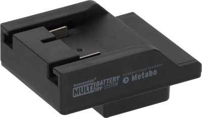Brennenstuhl Adapter für LED Baustrahler im Brennenstuhl Multi Battery 18V System für die Nutzung von Metabo CAS Akkus