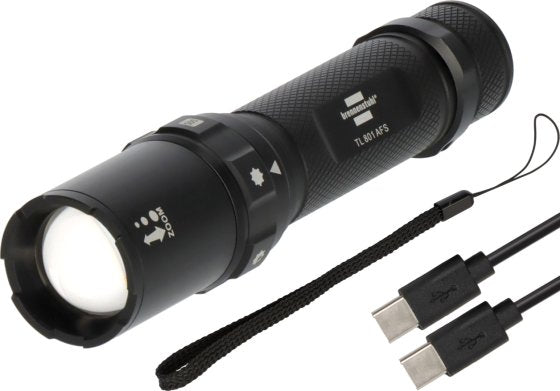 Akku Fokus Selektor LED Taschenlampe TL 801 AFS, IP44, 800lm - Produktbild