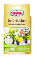 Substral Naturen Bio Gelb-Sticker Zimmer- und Balkonpflanzen, 15 er