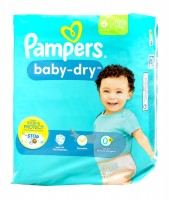 Pampers Baby Dry Windeln Größe 6 (13 - 18kg), 22 er