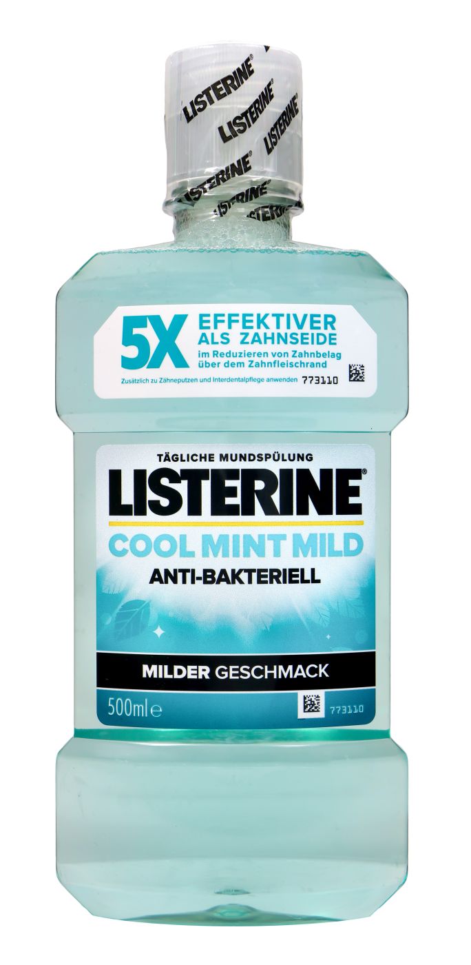 Listerine Mundspülung Cool Mint milder Geschmack, 500 ml