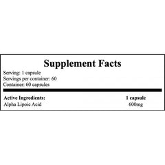 Alpha Lipoic Acid 600mg - 60caps