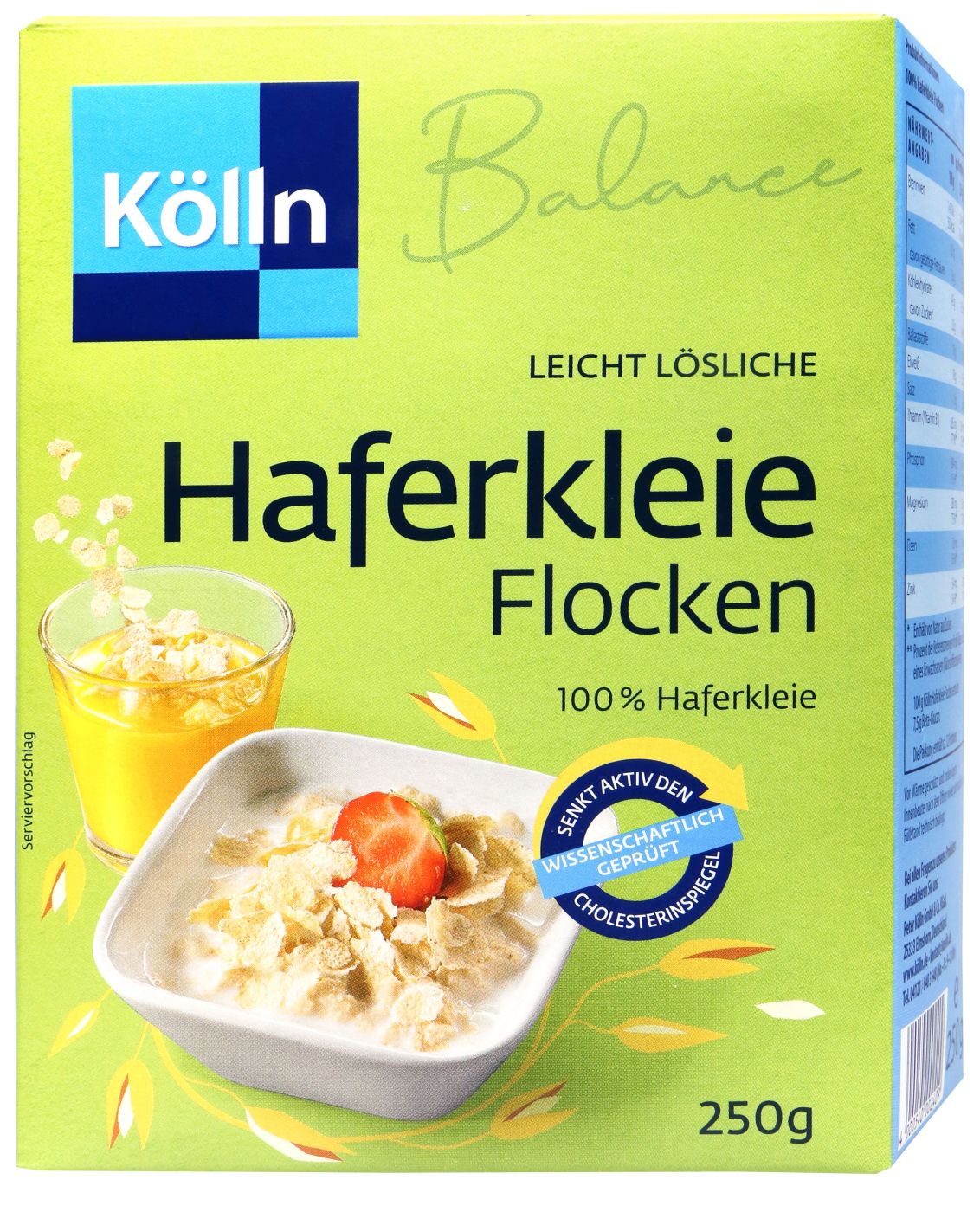 Kölln Haferkleie Flocken, 250 g