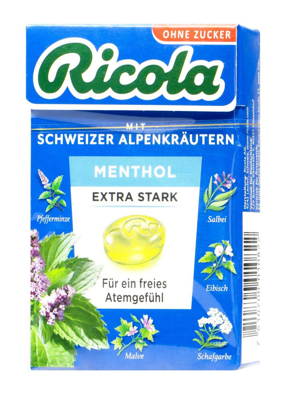 Ricola Böxli Menthol extra stark ZF, 50 g