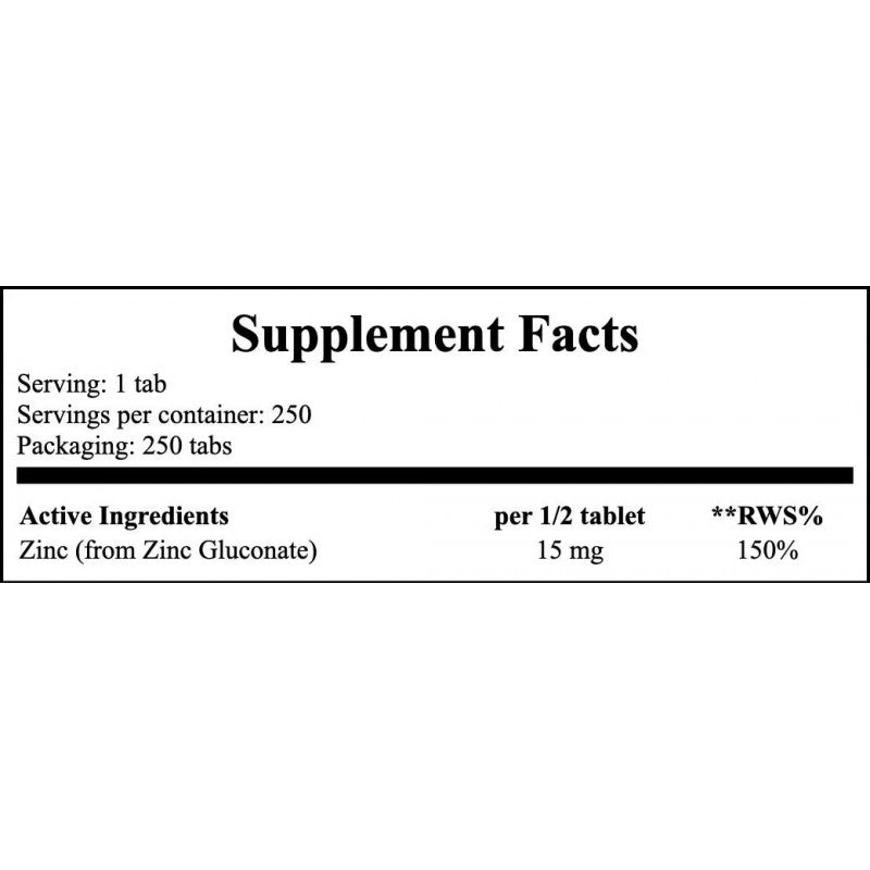 Zinc (Gluconate) 30mg - 250tabs