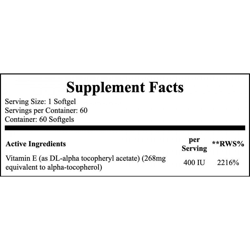 Vitamin E 400IU - 60softgels