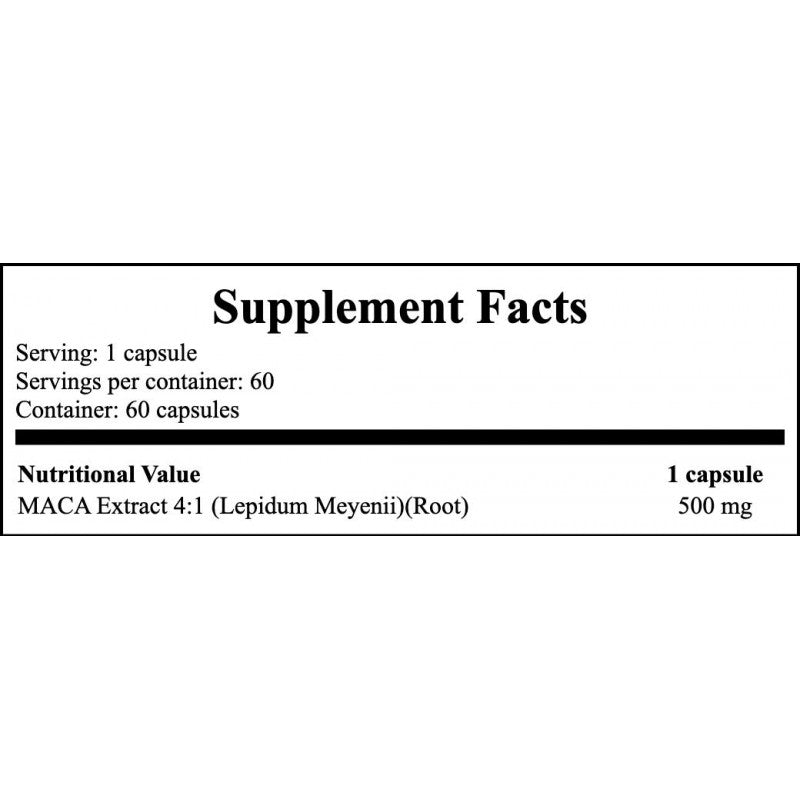 Maca Extract 500mg - 60caps