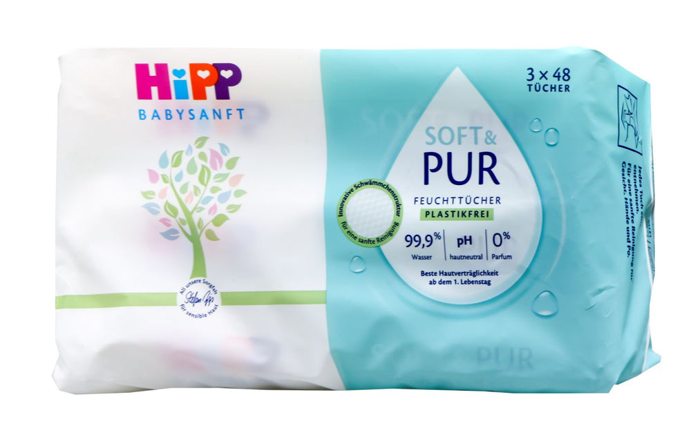 Hipp Babysanft Feuchttücher Soft+Pur, 3x48 er