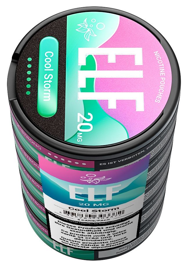 5 x ELF Nicotine Pouches Cool Storm, 20mg
