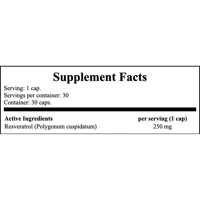 Resveratrol 250mg - 30caps.