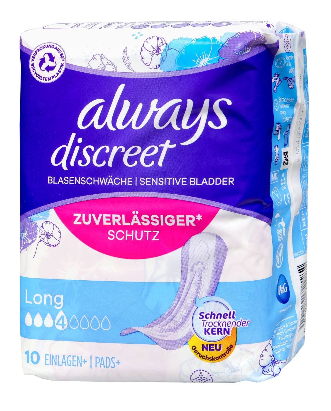 Always discreet Inkontinenz Einlagen long, 10 er