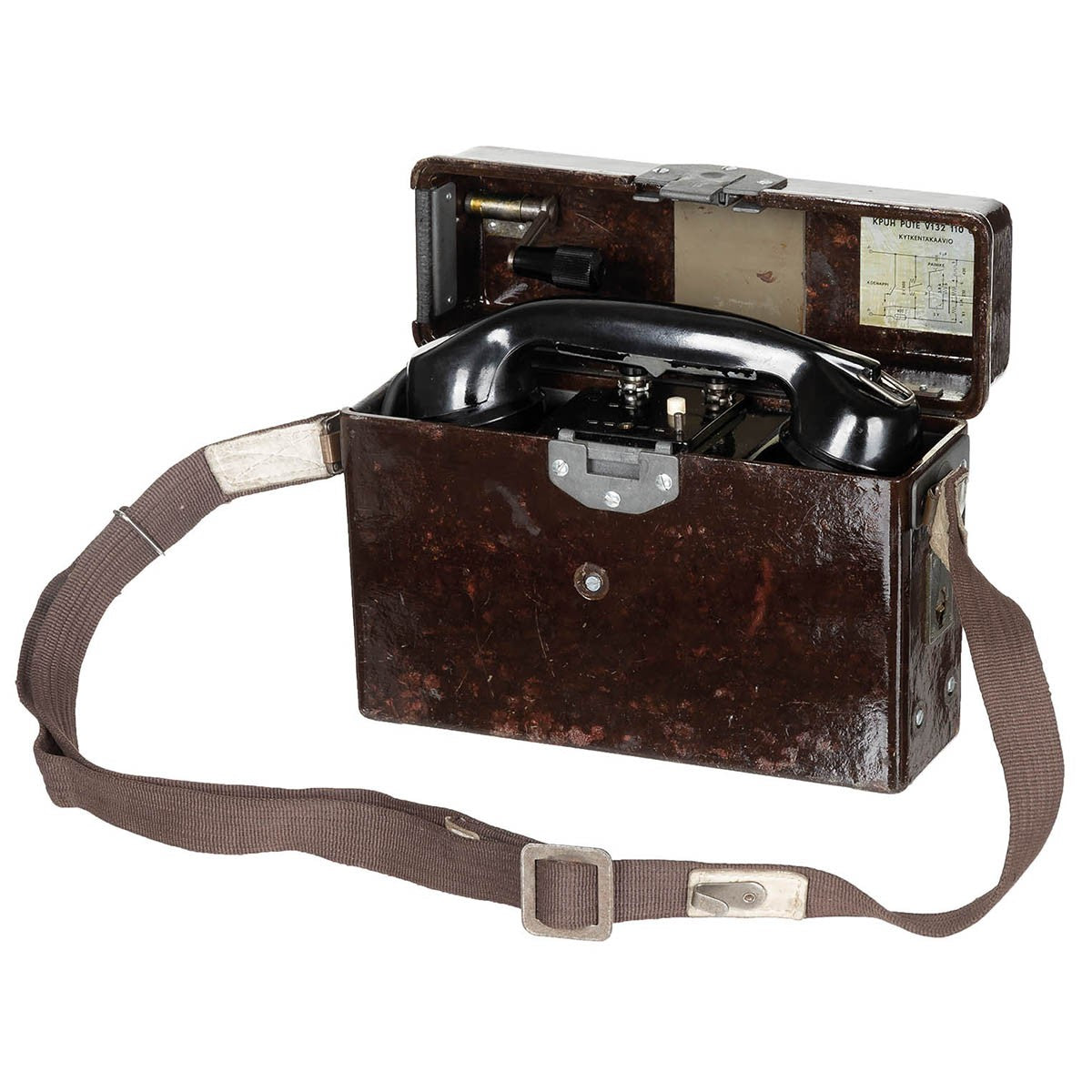 Finn. Feldtelefon,gebr., TOP ZUSTAND