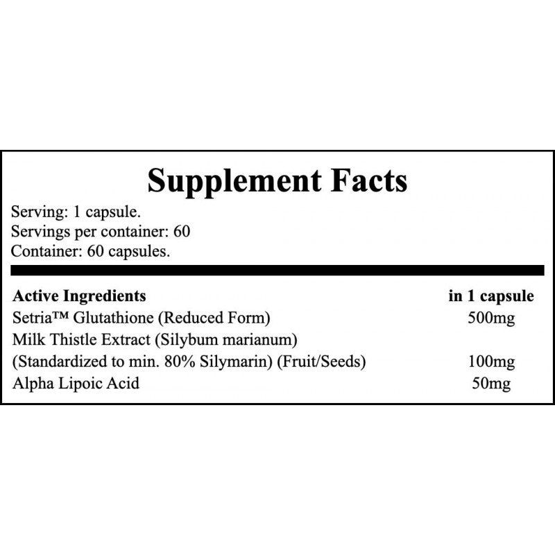Glutathione 500mg - 60vcaps.