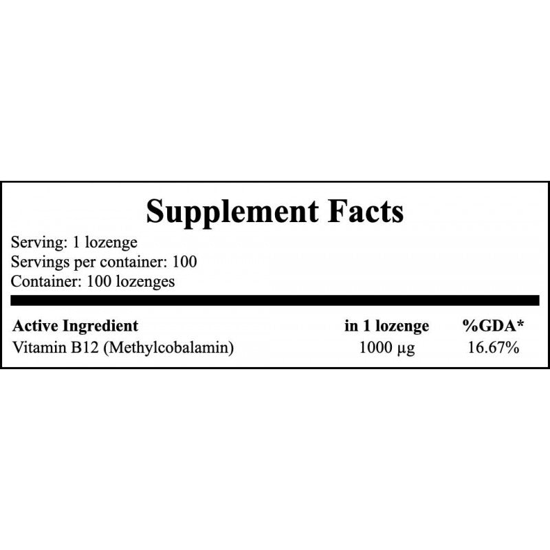 Methyl B-12 1000mcg - 100 lozenges