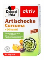 Doppelherz Artischocke + Olivenöl + Curcuma, 30 er