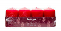 Bols.Stumpenkerze Bordeaux 4 er, 60 x 40 mm