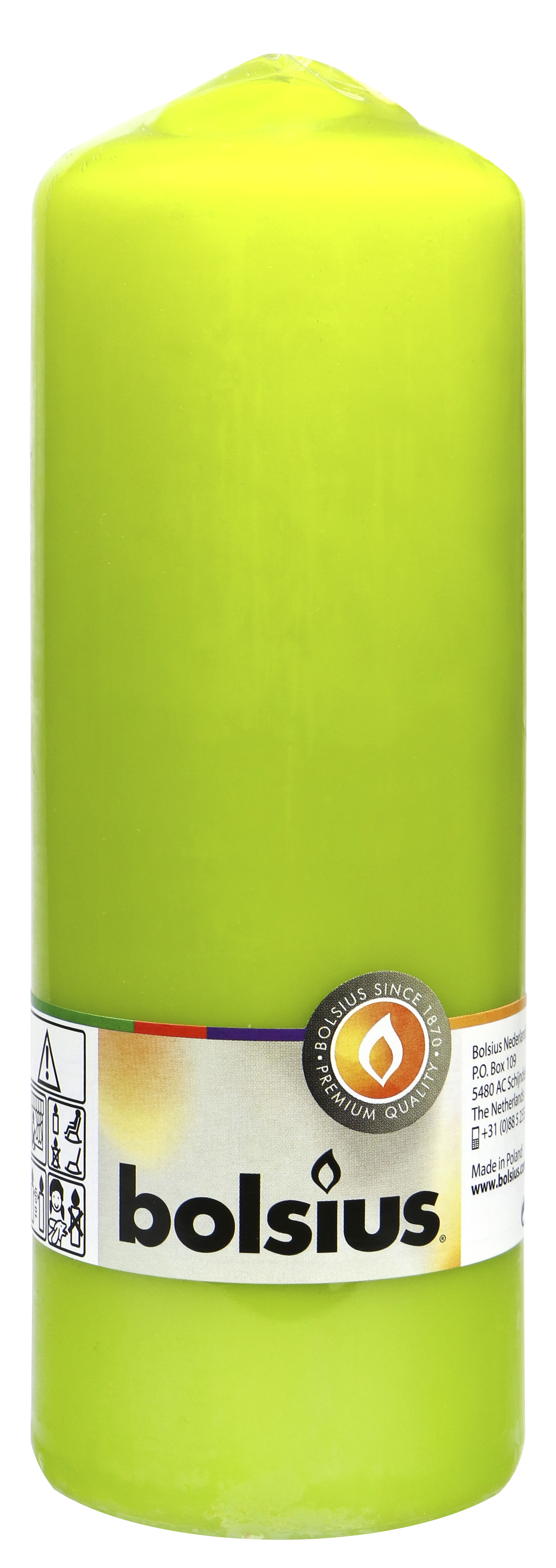 Bolsius Stumpenkerze lemon, 200 x 68 mm