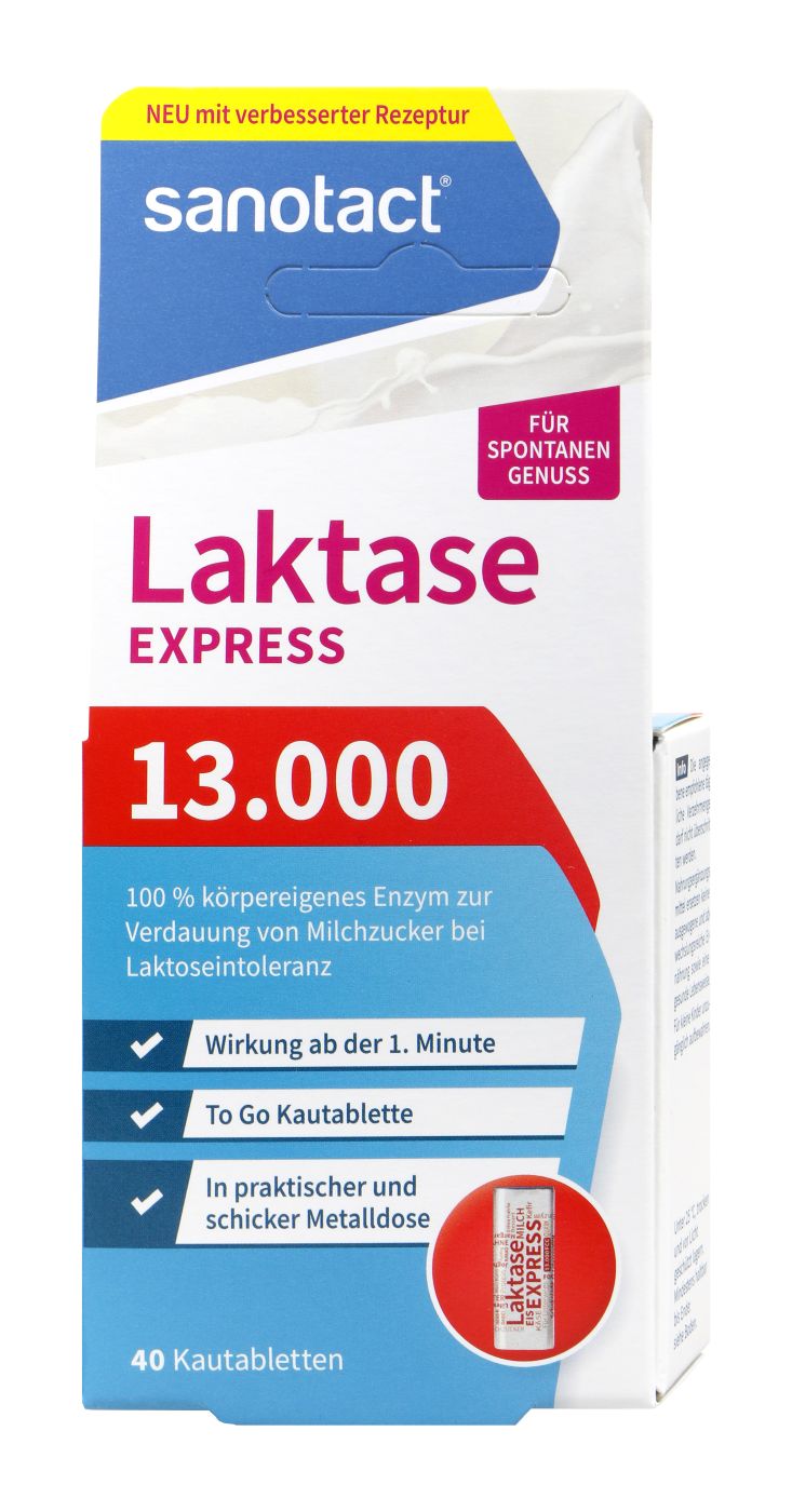 Sanotact Express Laktase 13.000 Kautabletten, 40 er