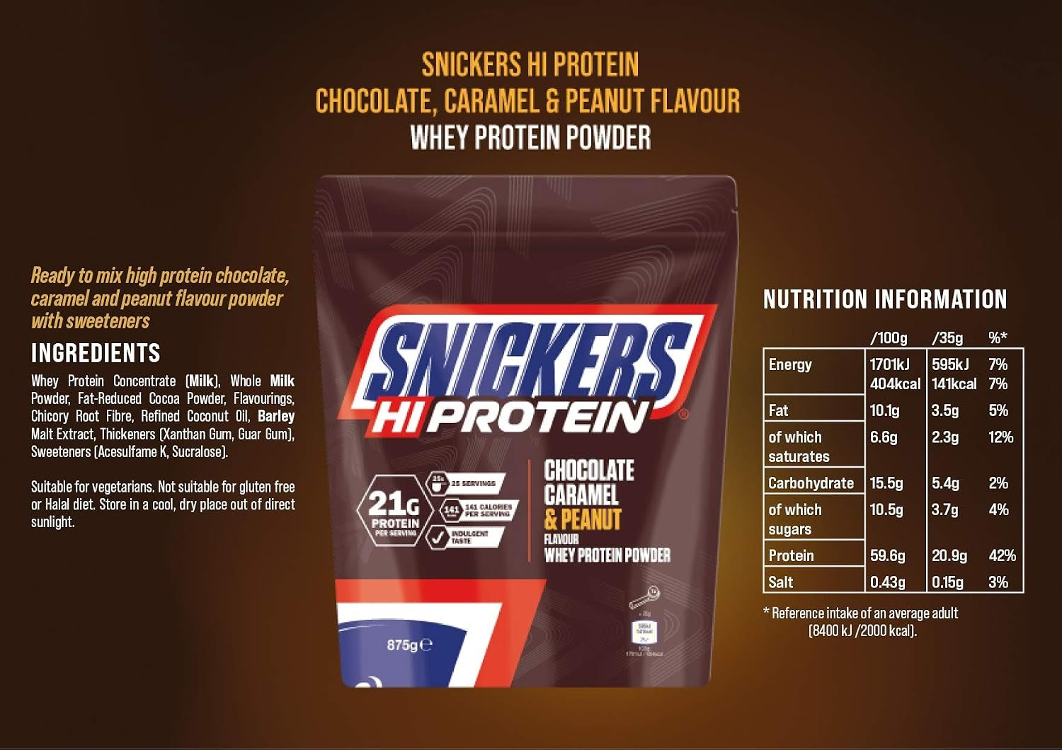 Snickers HiProtein Powder - 455 g