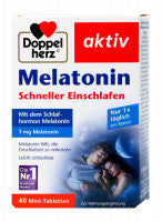 Doppelherz Melatonin Schneller Einschlafen hochdosiert, 40 er