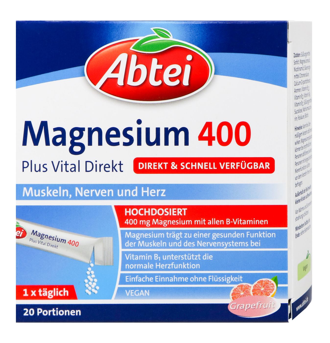 Abtei Magnesium 400 Plus Direkt, 20 er