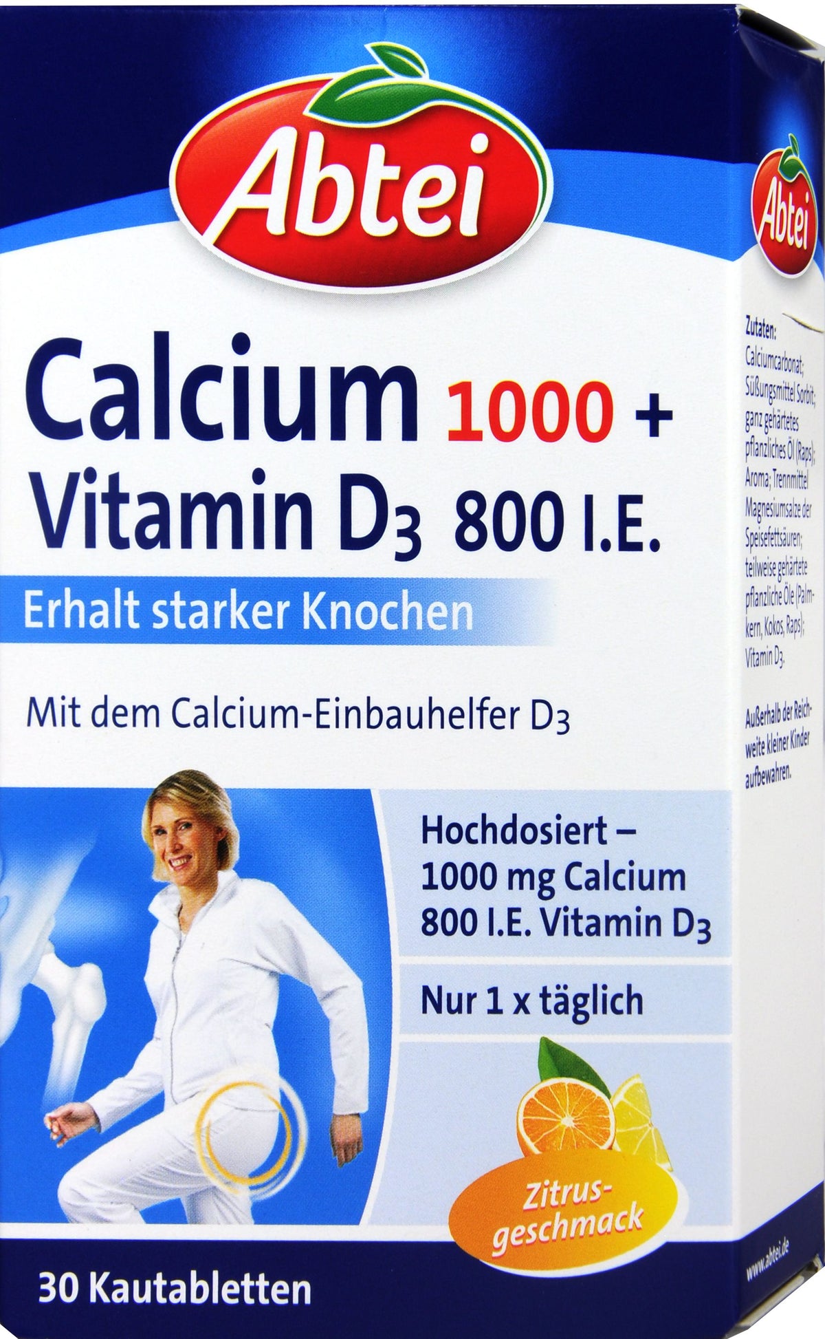 Abtei Calcium 1000 + D3 Osteo Vital, 30 er