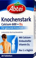 Abtei Knochenstark Calcium 600 + D3, 28 er