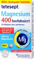 Tetesept Magnesium 400 Hochdosiert, 30 er