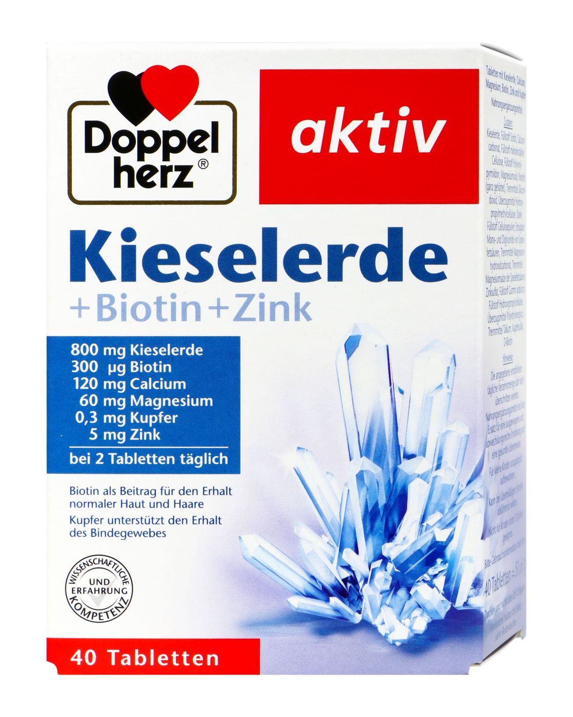 Doppelherz Kieselerde + Biotin + Zink, 40 er