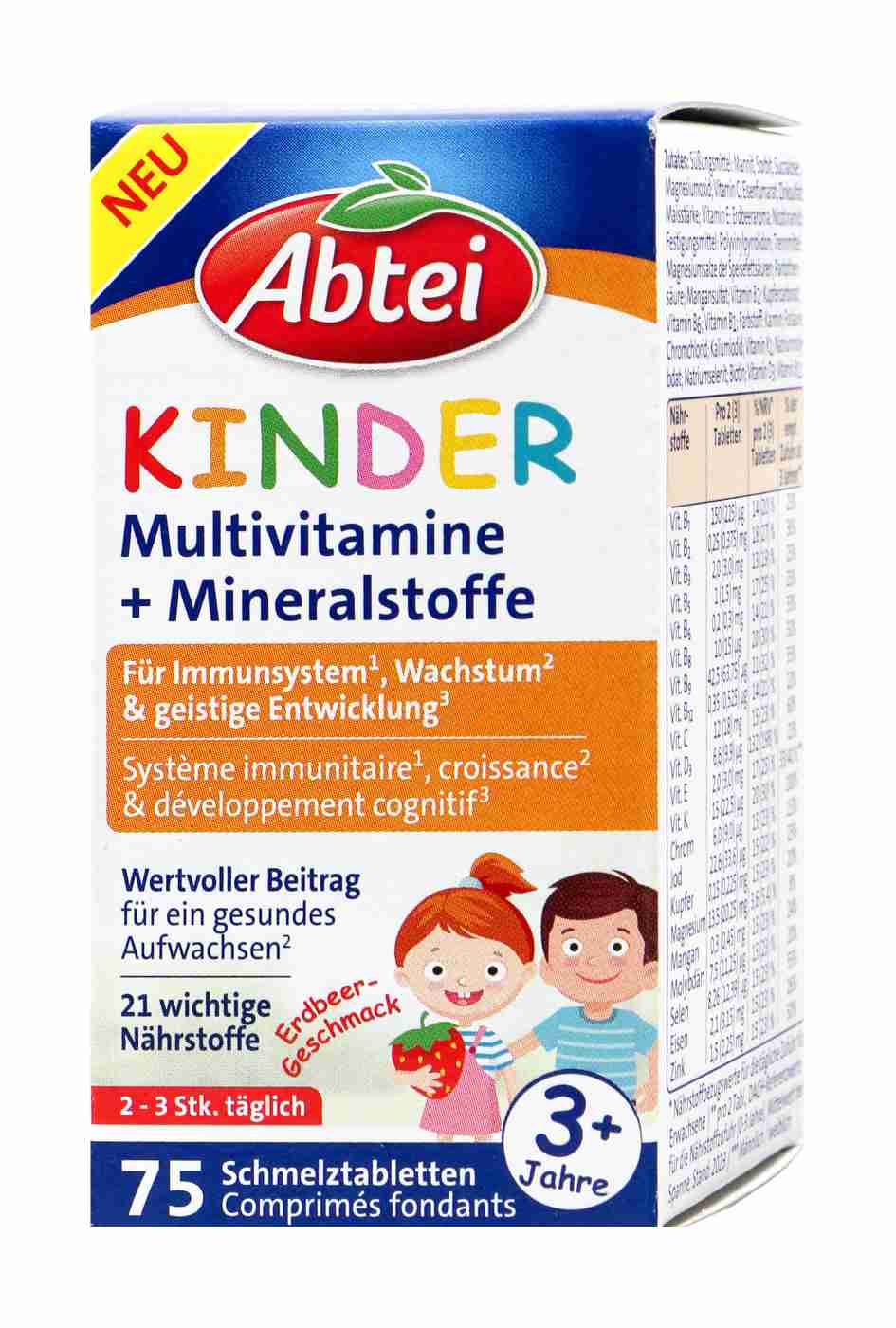 Abtei Kinder Multivitamin Schmelztabletten, 75 er