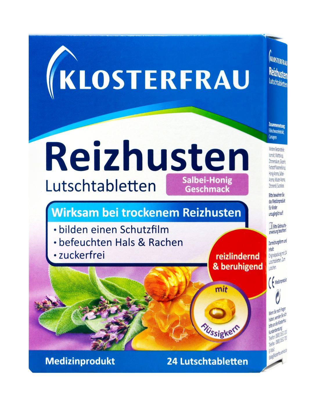 Klosterfrau Reizhusten Lutschtabletten Salbei-Honig, 24 er