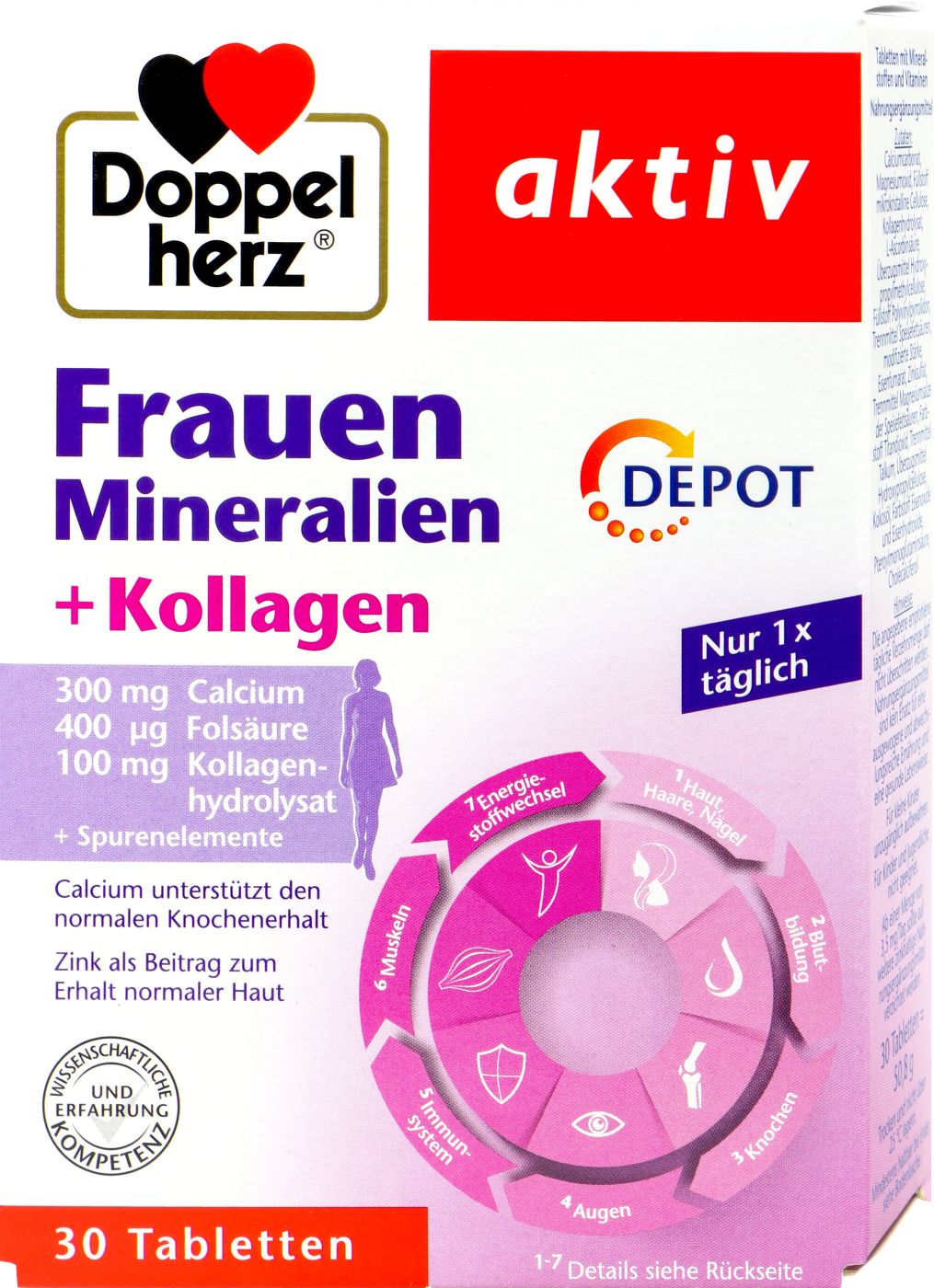 Doppelherz Frauen Mineralien 2 Phasen Depot, 30 er