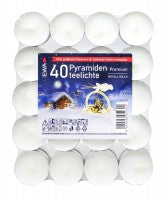 Pyramiden Teelicht Premium, 40 er