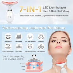 7in1 LED Lichttherapie für Hals- & Gesicht, rot